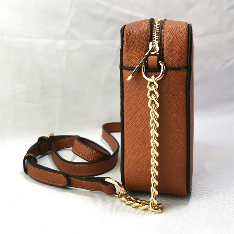 

2021 fashion trending crossbody shoulder bags gold chains leather luxury women bags top quality ladies square luxury bags
