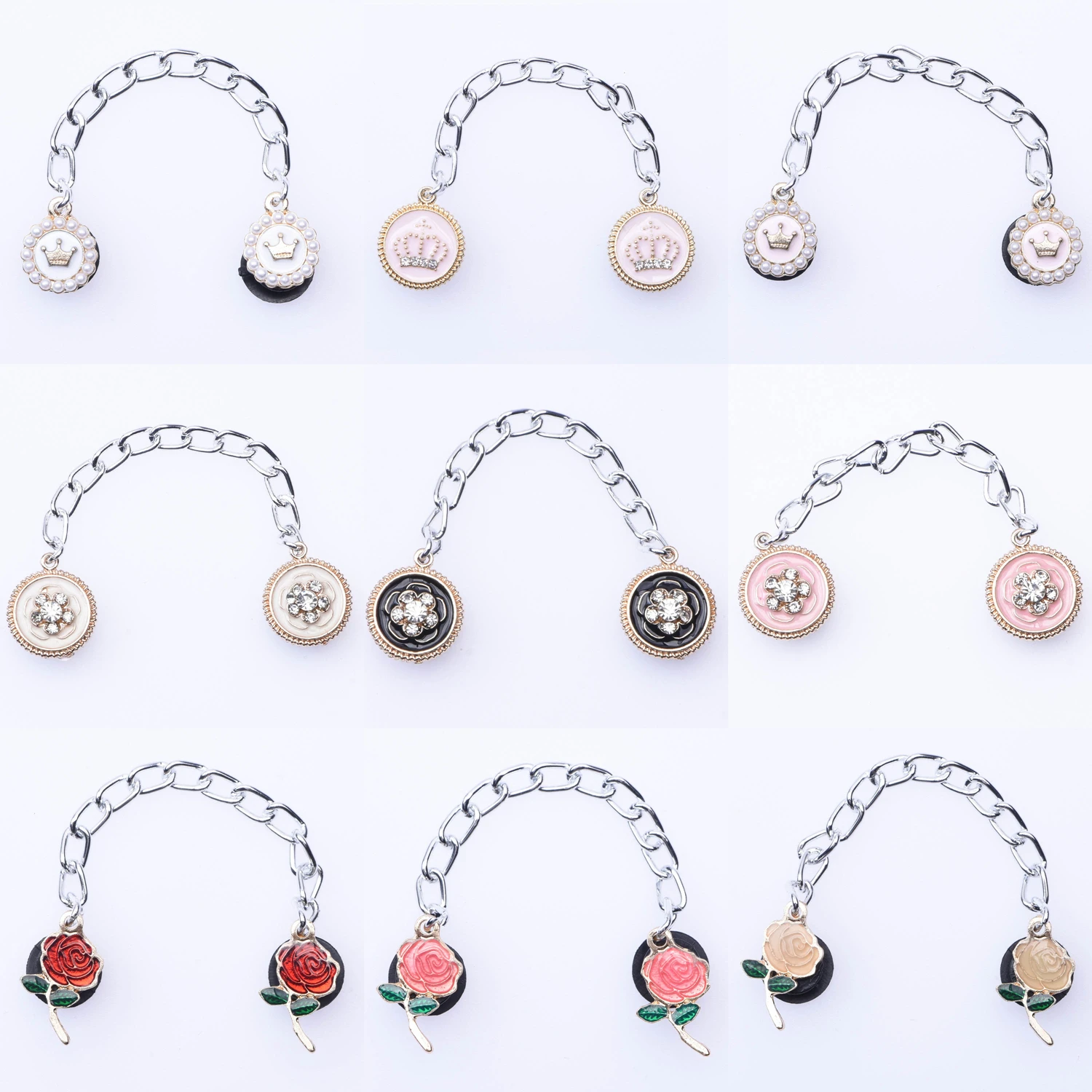 High Quanlity Metal Croc Shoes Chain Charms Light Butterfly Accessories Sugar Bling Flower Pendant Buckle Designer Decoration