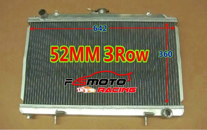 Для Nissan Silvia S14 S15 SR20DET SR20 240SX 200SX 1994-2002 3ROW 52 мм алюминиевый радиатор для гоночного автомобиля KIT руководство