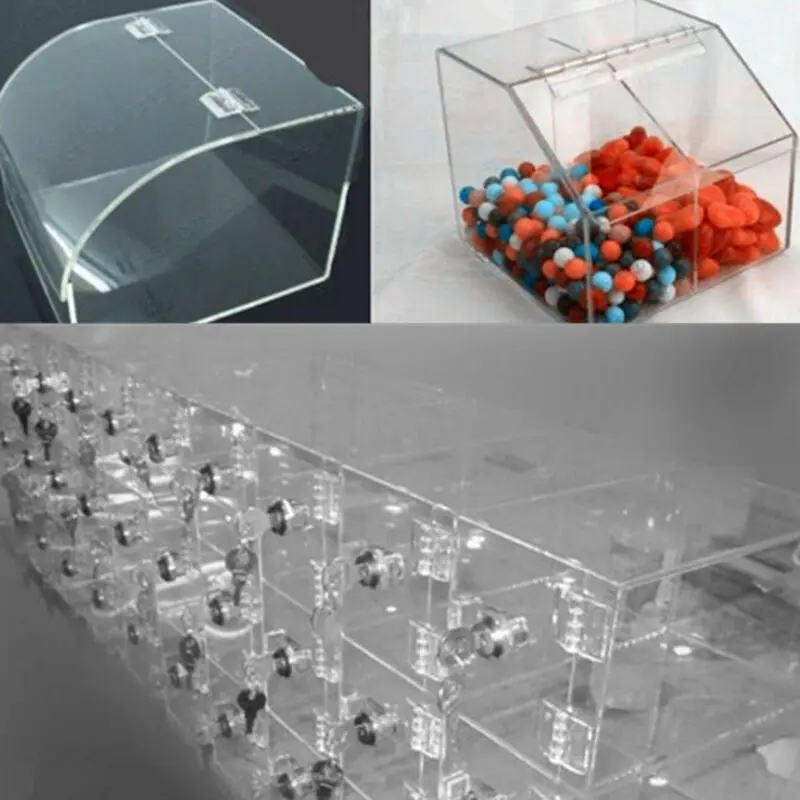 

6pc Durable Clear Transparent Acrylic Plastic Perspex Box Piano Perspex hinge