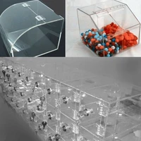 6pc durable clear transparent acrylic plastic perspex box piano perspex hinge
