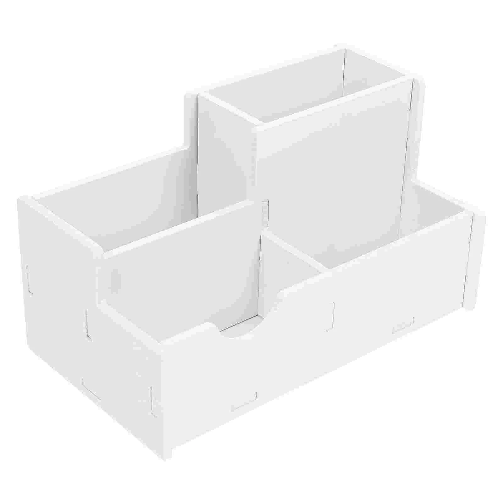 

1Pc Creative Pen Holder Storage Box Office Supply Wooden Desktop Storage Box