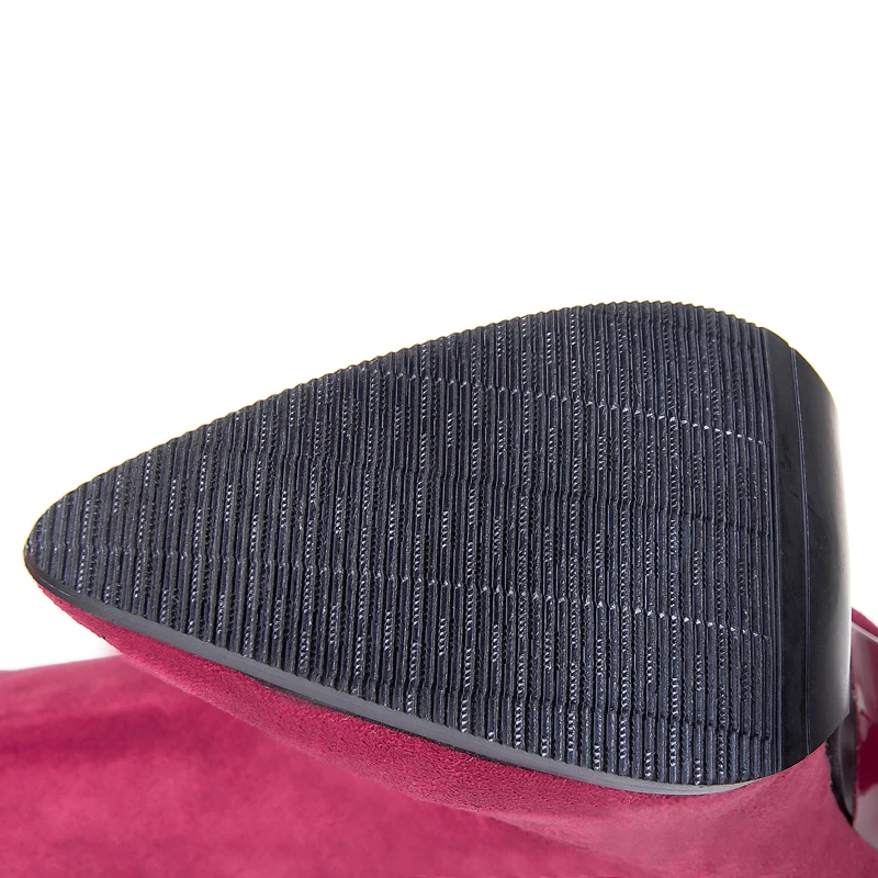 2020 весенние женские высокие сапоги выше колена на высоком каблуке 10 см плюшевые