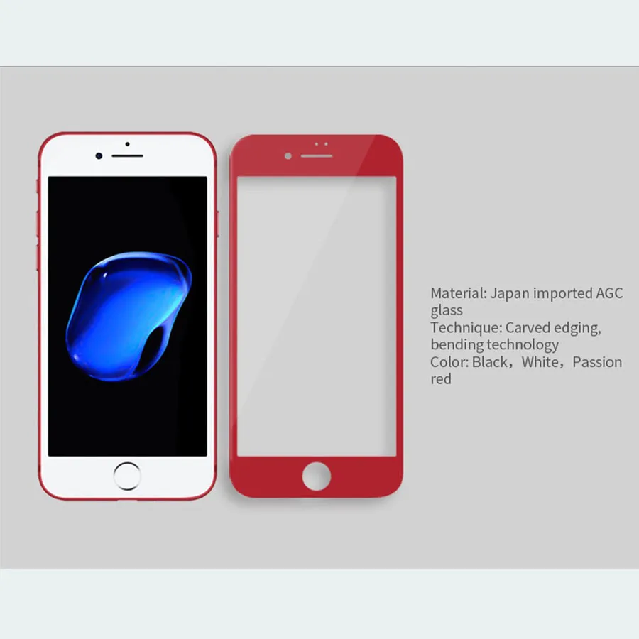 Для iPhone 7 8 7+ 8+ Plus закаленное стекло против взрыва 9H Nillkin 3D CP+ Max полное покрытие Защитная пленка для экрана для iPhone8