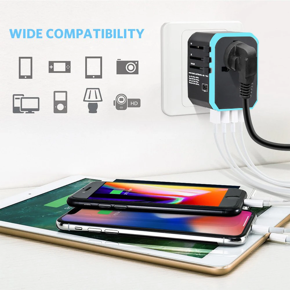 usb travel adapter universal power adapter charger worldwide adaptor wall electric plugs sockets converter for mobile phones free global shipping