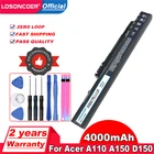 Аккумулятор UM08A31 UM08A71 UM08A72 UM08A73 UM08B74 UM08A51 UM08A74 для Acer Aspire One A110 A150 D150 D210 D250 P531h ZG5, 4000 мА  ч