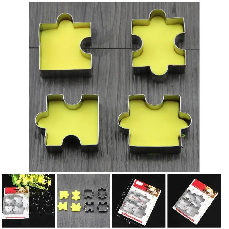 

4 шт./компл. форма для печенья из нержавеющей стали, головоломка для печенья, резак, форма для торта, форма для выпечки, инструменты для выпечк...