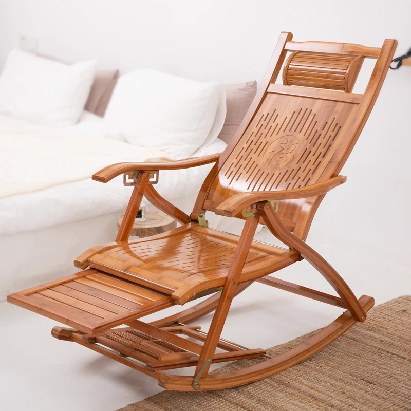 Бамбуковое кресло качалка складное летний Балконный стул Siesta домашнее для