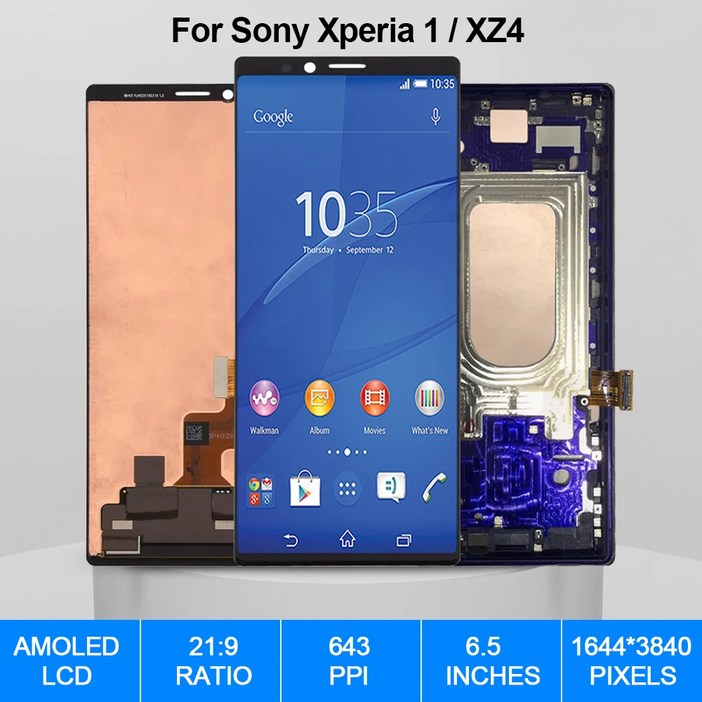 Pantalla t&aacute;ctil Original para SONY Xperia 1, piezas de repuesto de digitalizador LCD, J8110, J9110, J9110-1