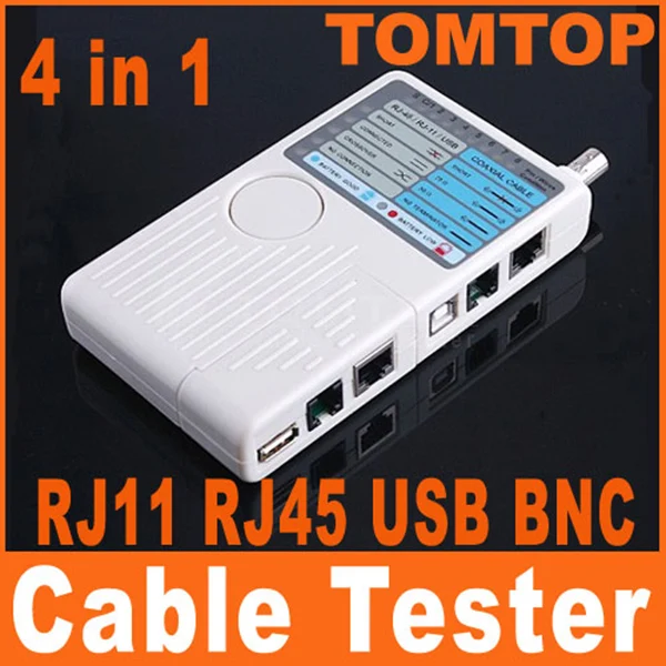 

4-In-1 Network Tester RJ11/RJ45/USB/BNC Coaxial Cable Tester