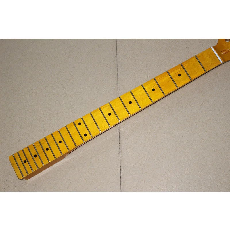 Disado 22 Frets Inlay Dots Maple Fingerboard Electric Guitar Neck Yellow Musical Instrument Accessories enlarge