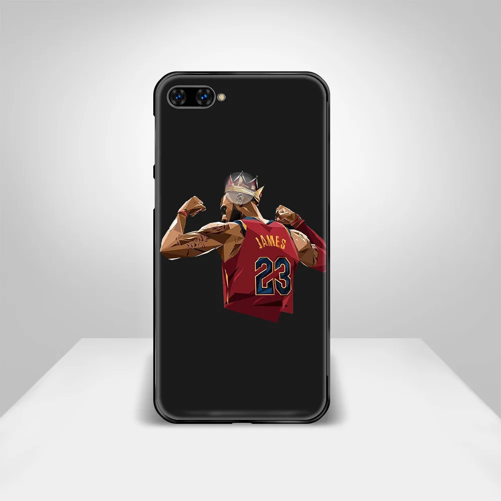 

LeBron James Basketball Star Phone Case Cover Hull For HUAWEI honor 8 8c 8a 8x 9 9a 9x V10 MATE 10 20 I lite pro black back