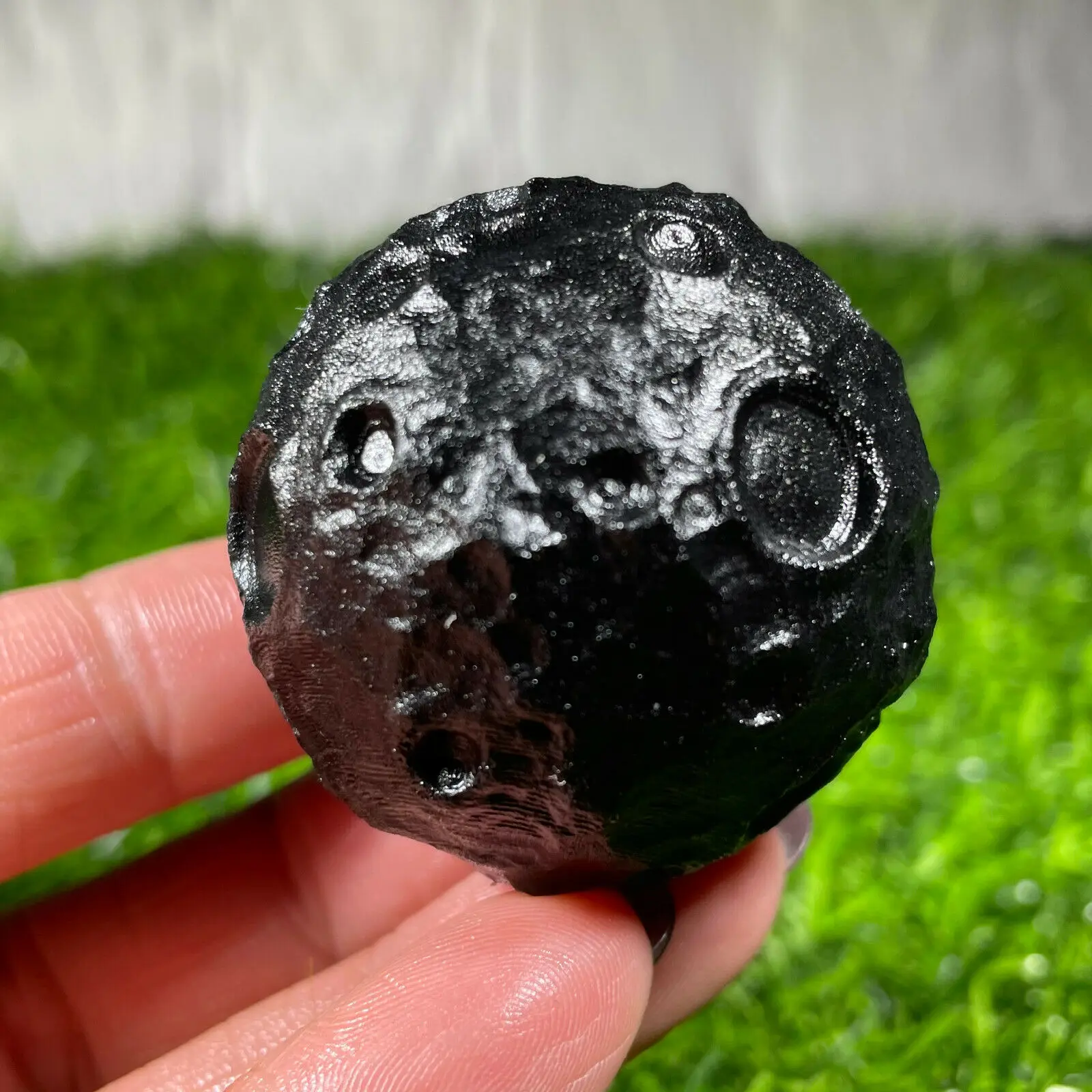 Натуральный обсидиановый кварцевый шар лунный Уход За Кристаллами