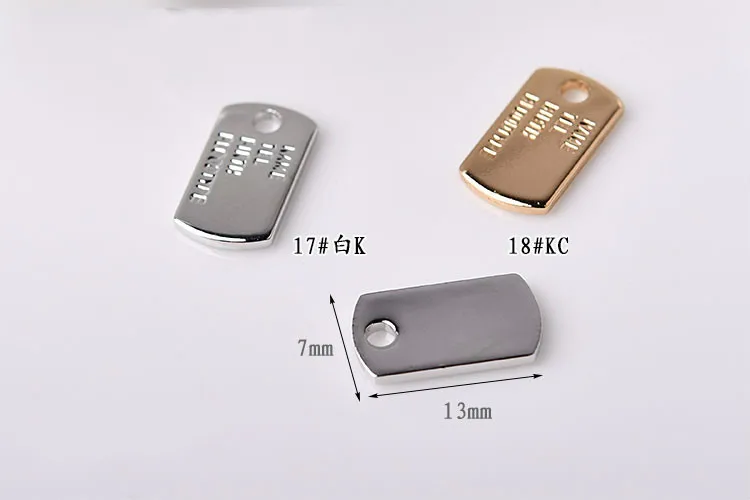 Версия латунной пластины для самостоятельной сборки квадратные серьги браслет