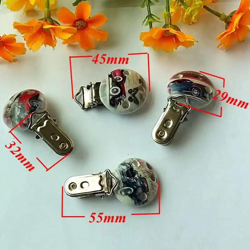 Набор из 5 металлических деревянных зажимов для детских сосок держатели с