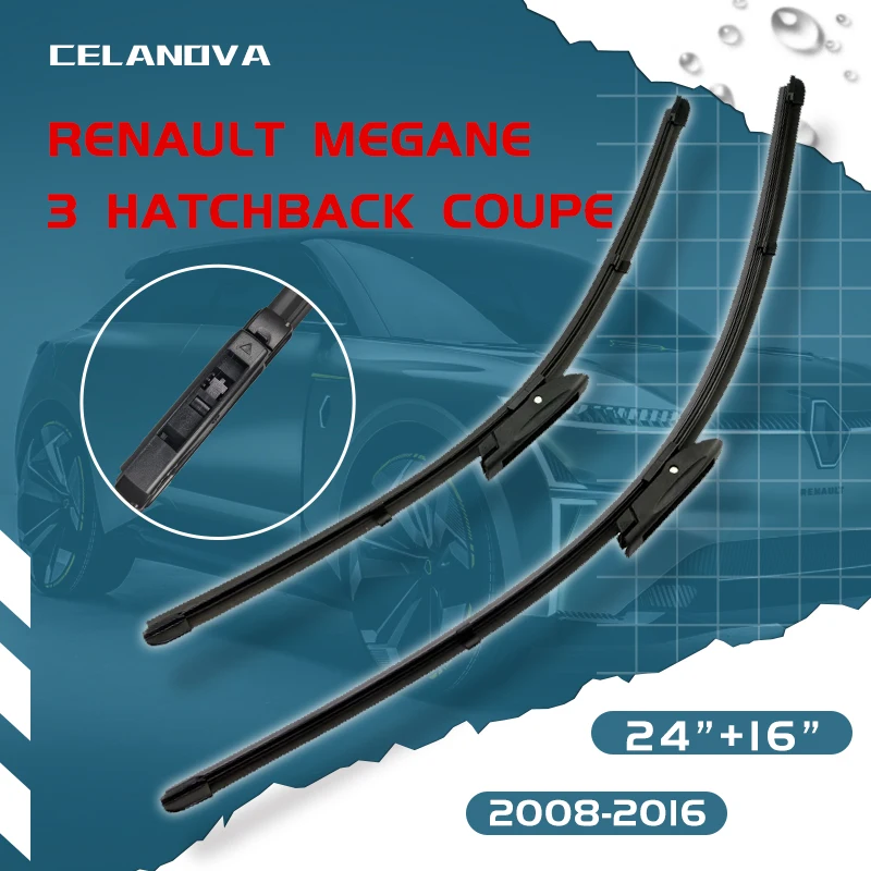 

Щетка стеклоочистителя CELANOVA для Renault Megane 3 Hatchback, купе 2008 -2016 дюйма, 24 + 16 дюймов