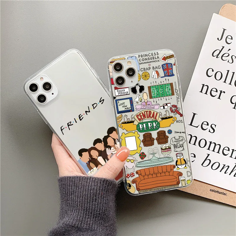 Central Perk Friends Phone Case for iPhone 12 mini 11 Pro Max X XR XS 6S 7 8 Plus SE 2020 Cover Transparent Soft Cases | Мобильные