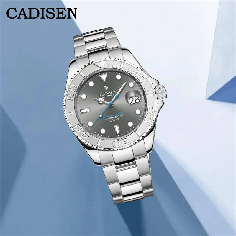 

Часы наручные Cadisen Мужские автоматические, брендовые механические с сапфировым стеклом, деловой стиль, 2021