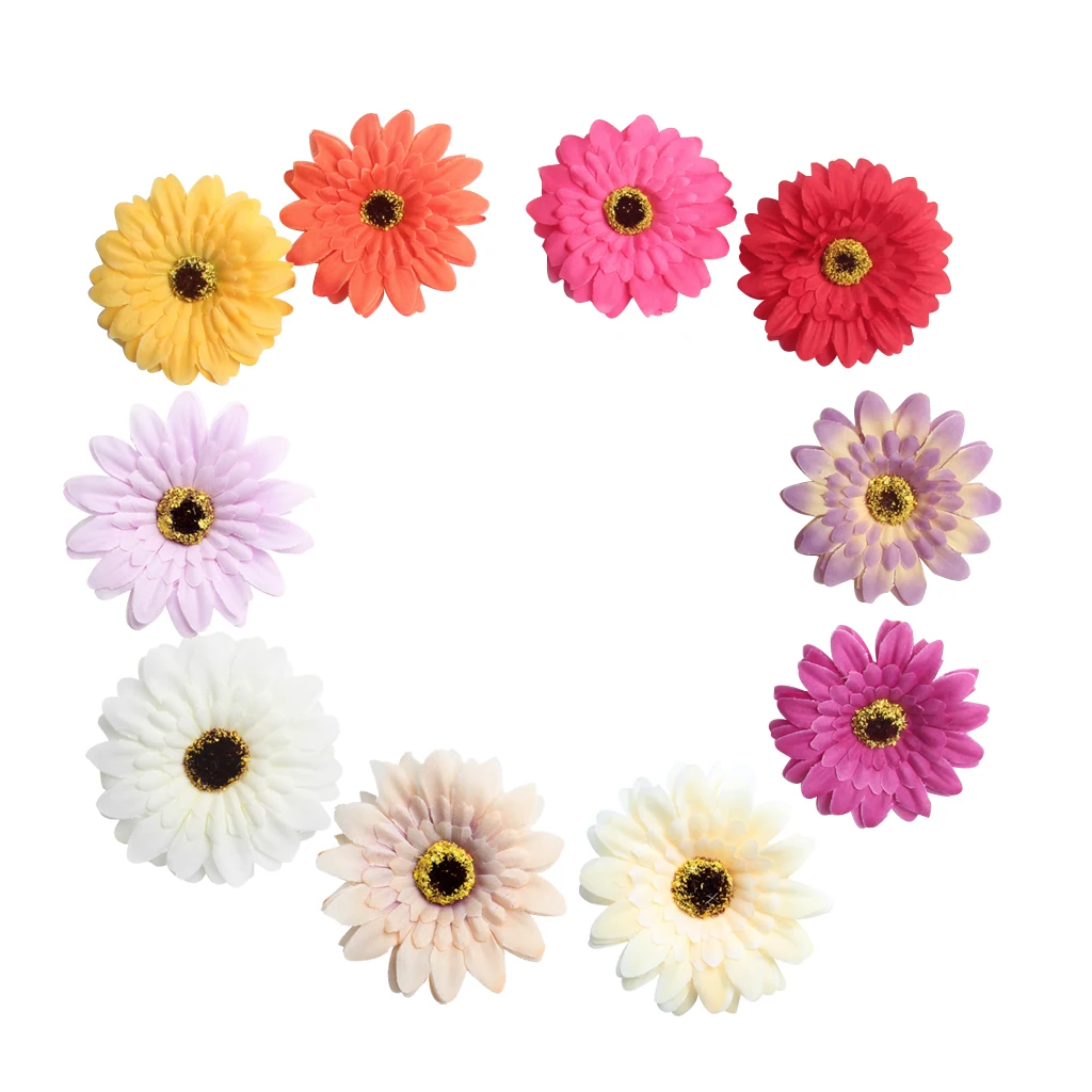 10 шт Большой искусственная шелковая Маргаритка головки цветка сделай сам