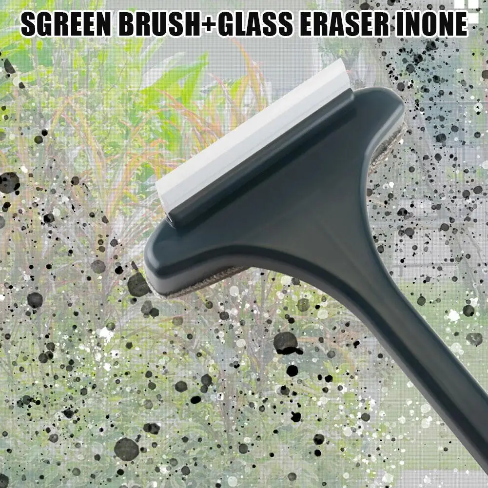 

Креативная Съемная сетчатая щетка для экрана, двухсторонний очиститель стекла, скребок, чистящая щетка для мытья, инструмент для очистки с ...