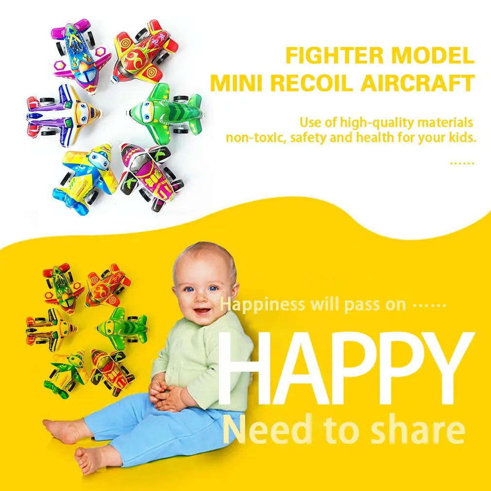 

New Cute Cartoon Animals Model Mini Plane Toy Pull-back Style Educational Toy for Kids Toddlers