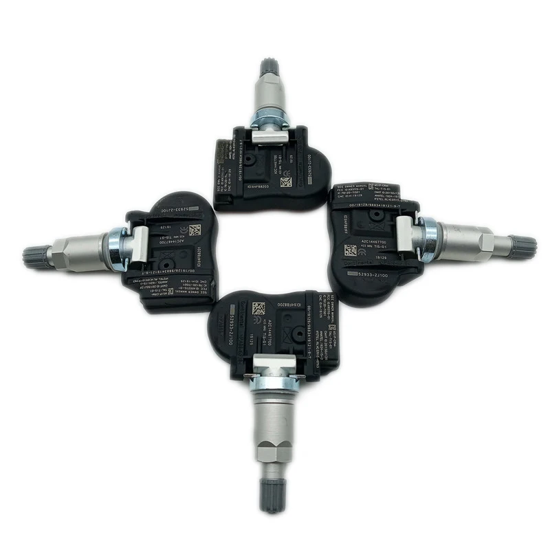 Датчик давления в шинах, комплект из 4 TPMS, 52933-2J100 529332J100 для Hyundai Verna Solaris, Kia Sorento 2017 2018 Датчик давления в шинах, комплект из 4 TPMS, 52933-2J100 529332J100 для Hyundai Verna Solaris, Kia Sorento 2017 2018