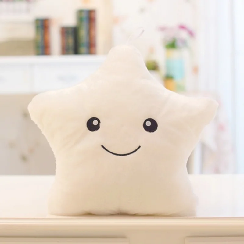 

1pcs 38cm Led Light Pillow Luminous pillow Christmas Toys plush Pillow Hot Colorful Stars,kids ToysBirthday Gift