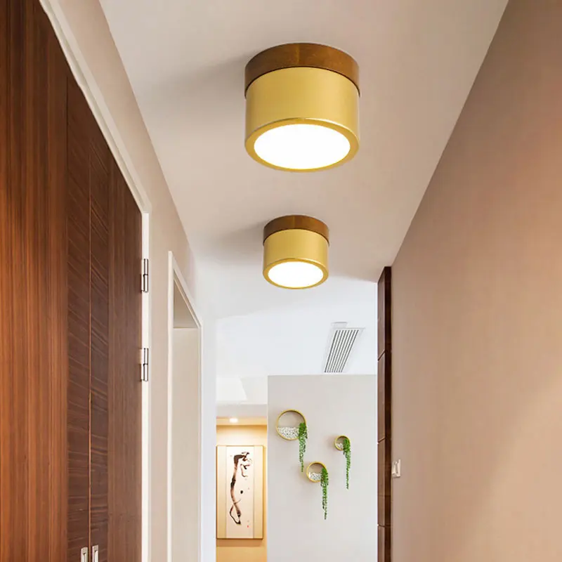 

Corridor entrance surface mounted downlight LED solid wood aisle ceiling light cloakroom balcony spotlight indoor lighting