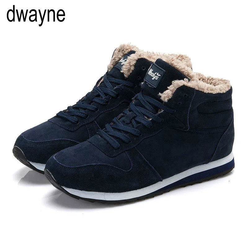 

Men Boots Pop New Vogue Men Ankle Boots Warm Plush Snow Boots Men Shoes Winter Boots Men Flock Winter Shoes sdc56