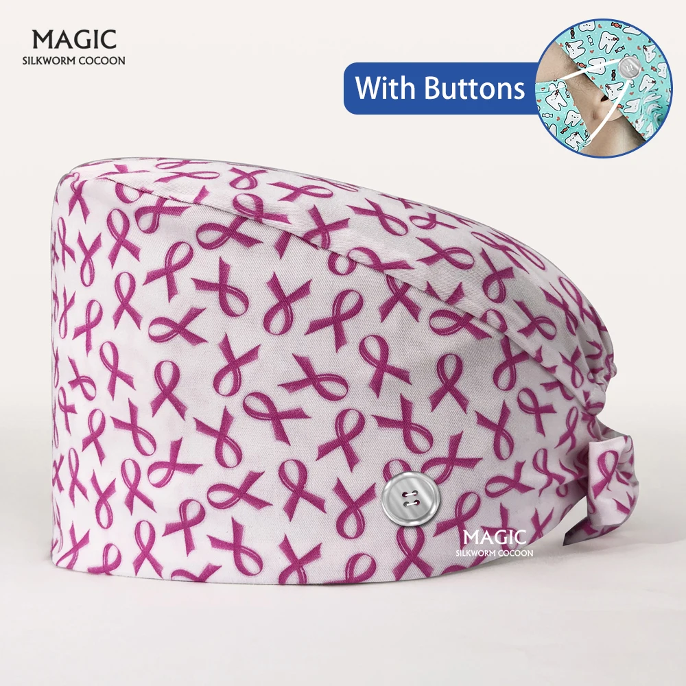 

Cartoon Print Medical Hospital Doctor Work Caps Health Worker Pet Clinic Nurse Beautician Nursing Hat Dental Hospital Scrubs Cap