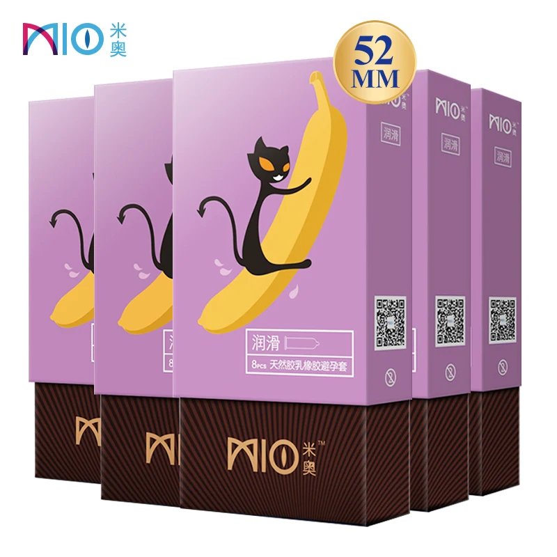 

MIO Condom Extra Lubrication 40pcs Ultra-Thin Natural Rubber Latex Water Soluble Smooth Penis Sleeve Sex Intimate Goods for Men