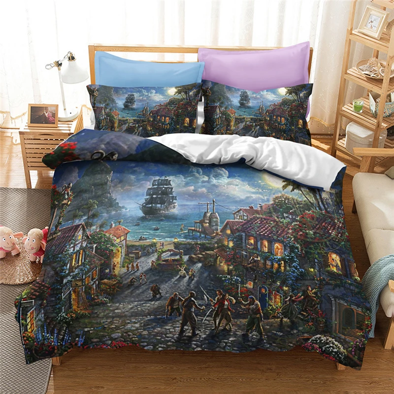 Disney Movie Cartoon Character Mickey Mouse Bed Covers Mermaid Princess Linens Set The Lion King Duvet Cover Pillowcase 220x240 | Дом и сад