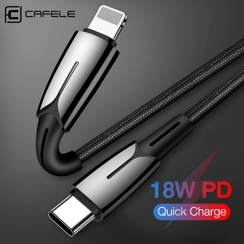 Кабель Cafele USB Type C для Lightning QC 3 0 быстрая зарядка PD кабель iPhone 11 Pro Max X XS MAX XR 8 7 PLUS