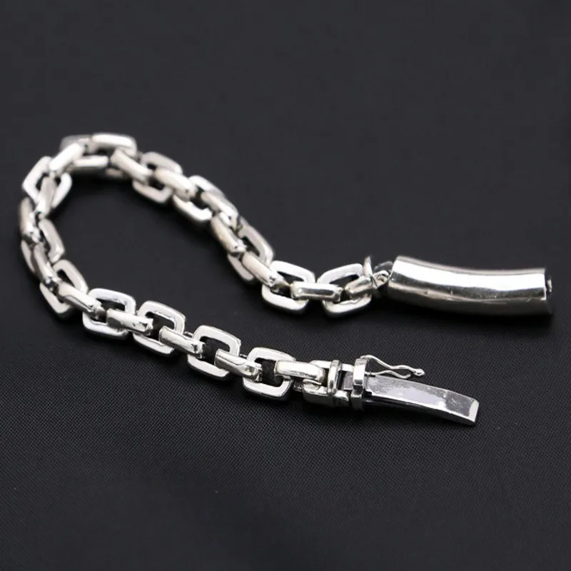 Мужской браслет BOCAI из серебра S925 пробы с пряжкой в стиле ретро и панк