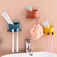 1pc multifunction toothbrush holder household wall mounted toothpaste toothbrush shaver storage rack bathroom organizer supplies