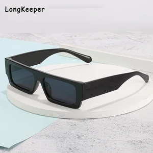 Small Rectangle Women Sun Glasses Brand Men UV Shades Retro Square Black Sunglasses 2021 Luxury Glas