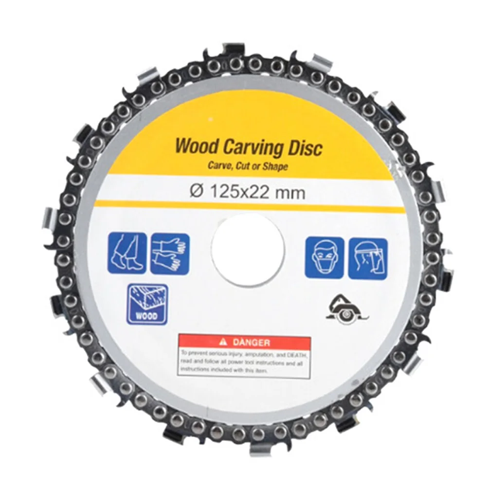 

1 Pc Grinding Wheel Carving Shaping Disc Cutting Blades Chain Saw 5" 13 Tooth For Wood Cutting Tools Angle Grinder Accessories