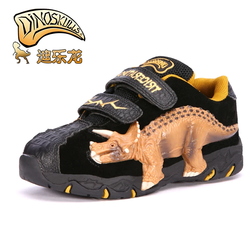 Dinoskulls/детская обувь для мальчиков Светящиеся кроссовки с динозавром Сезон осень