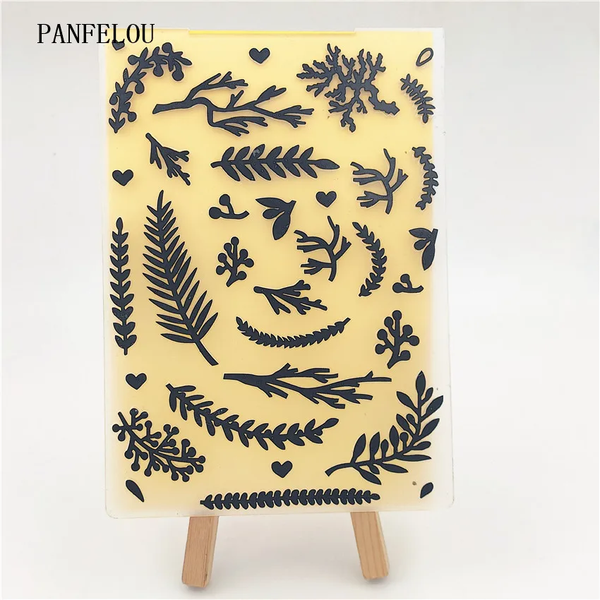 PANFELOU 14 8x10 5 плавающие листья папки для тиснения пластик скрапбукинга DIY шаблон