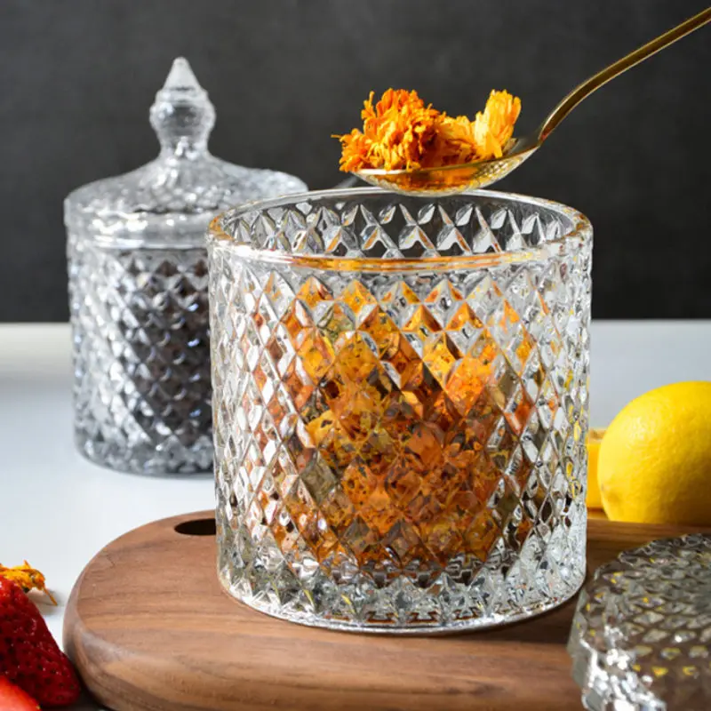 Стеклянные банки для конфет 1 шт. винтажные прозрачные стеклянные хранения чая