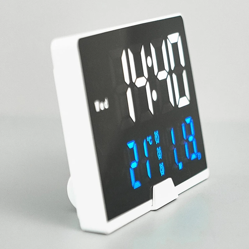 Электрический цифровой будильник светодиодные часы с беззвучным временем умный