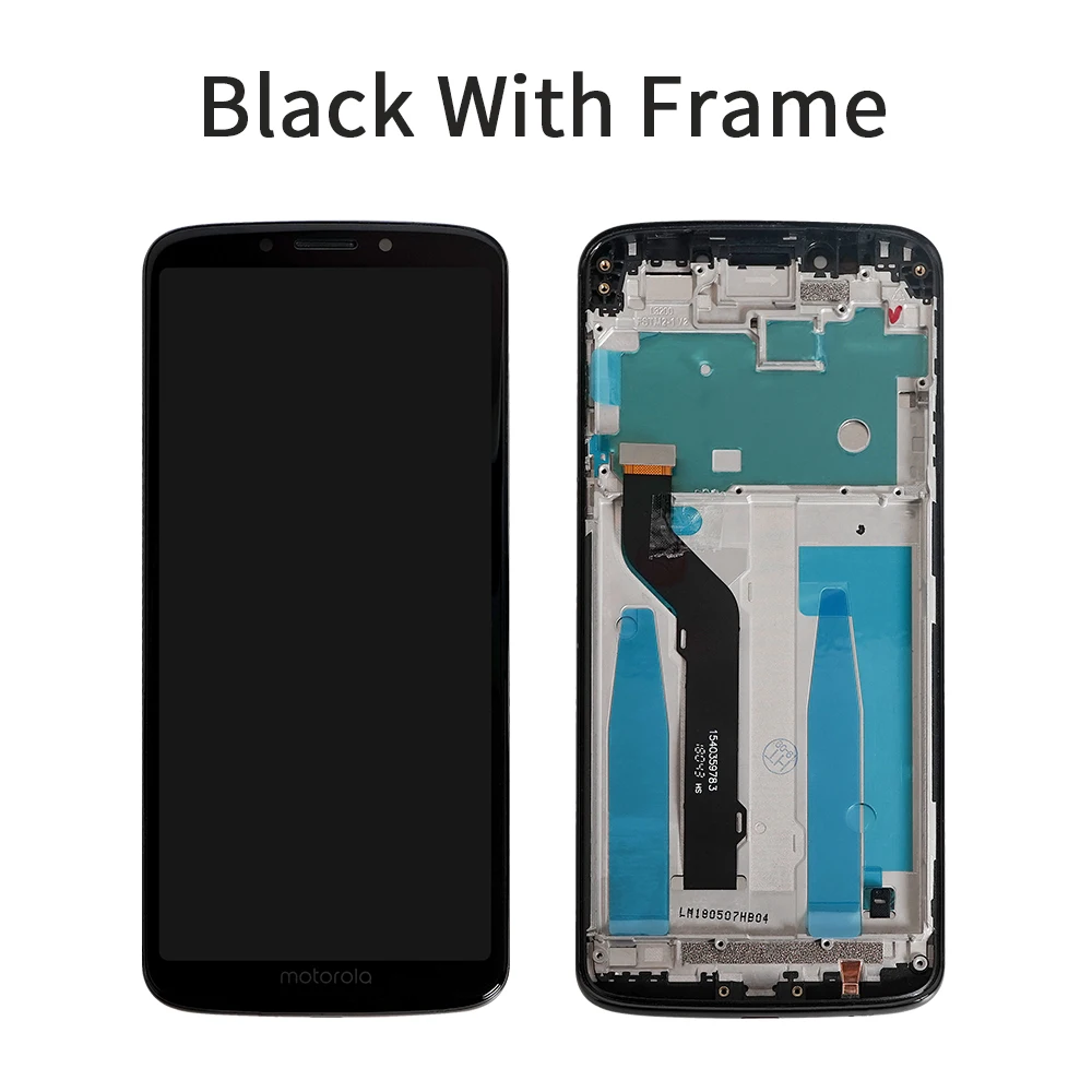 Black with frame Для Motorola Moto E5 Plus pantalla XT1924 XT1924-1 XT1924-2 ЖК-дисплей сенсорный экран с рамкой дигитайзер для Moto E5 Plus ЖК-дисплей - Цвет: Black with frame