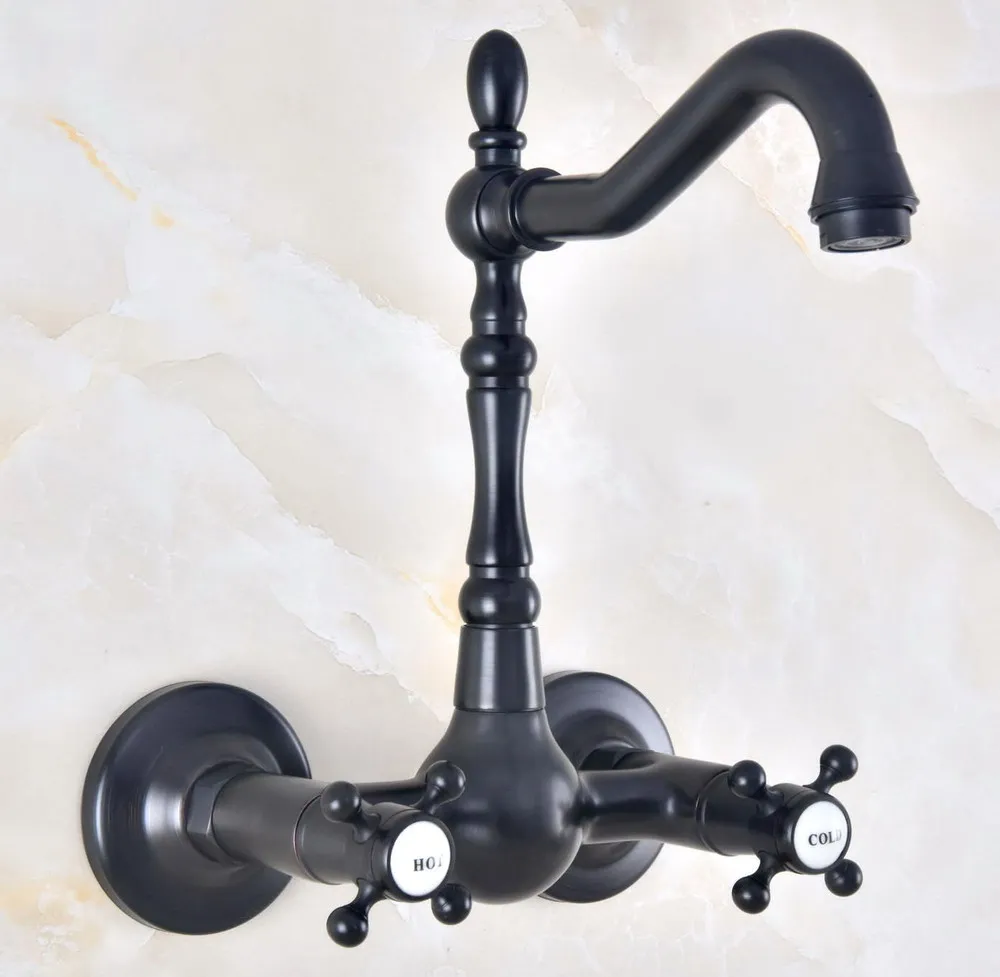 Черный Масло втирают античная латунь ванная комната кухонная раковина смеситель