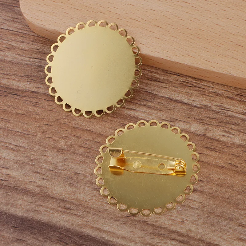 Мульти-Цвет основы для Броши Булавки задняя крышка с 35 мм плоский круглый клейкий