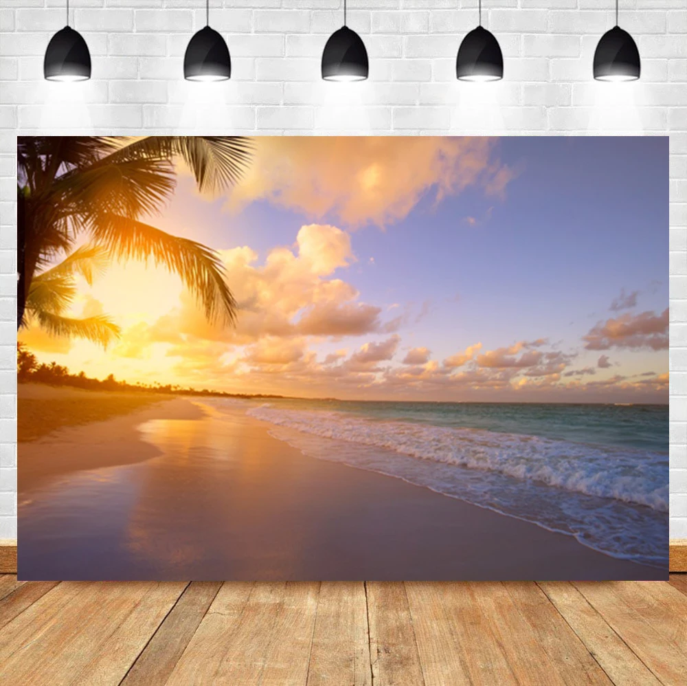 Фон для фотосъемки с изображением природных пейзажей летних праздников морского