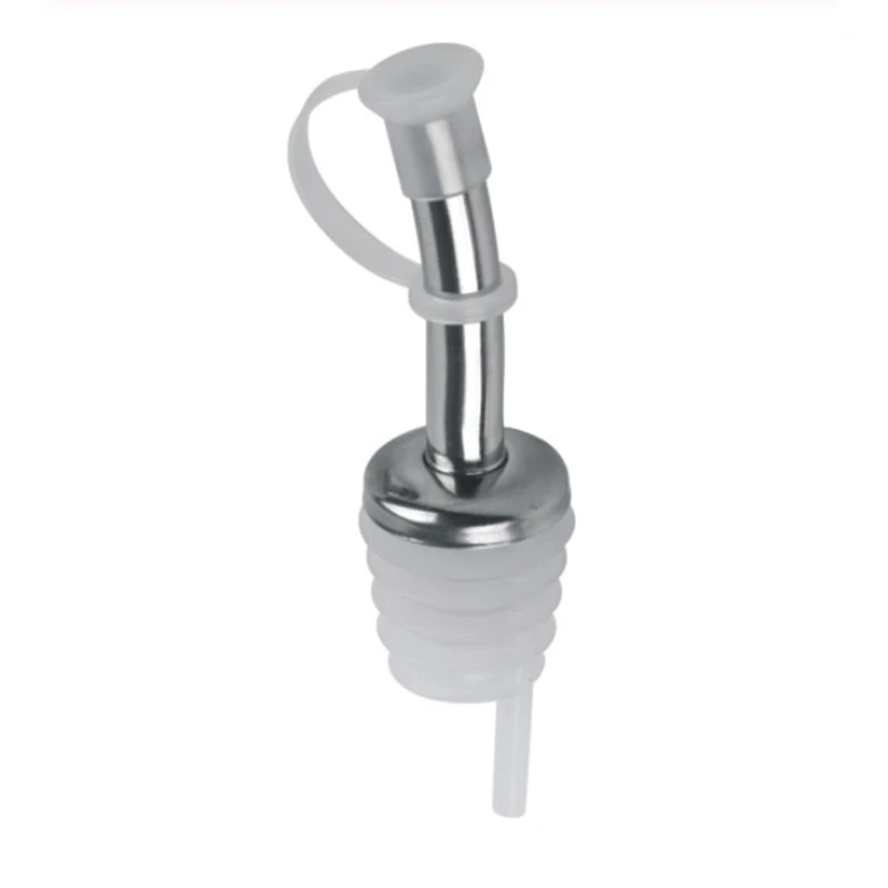 New white cap 100pcs stianless steel wine/ oil pourer liquid spout Free shipping Arrival | Bar Accessories