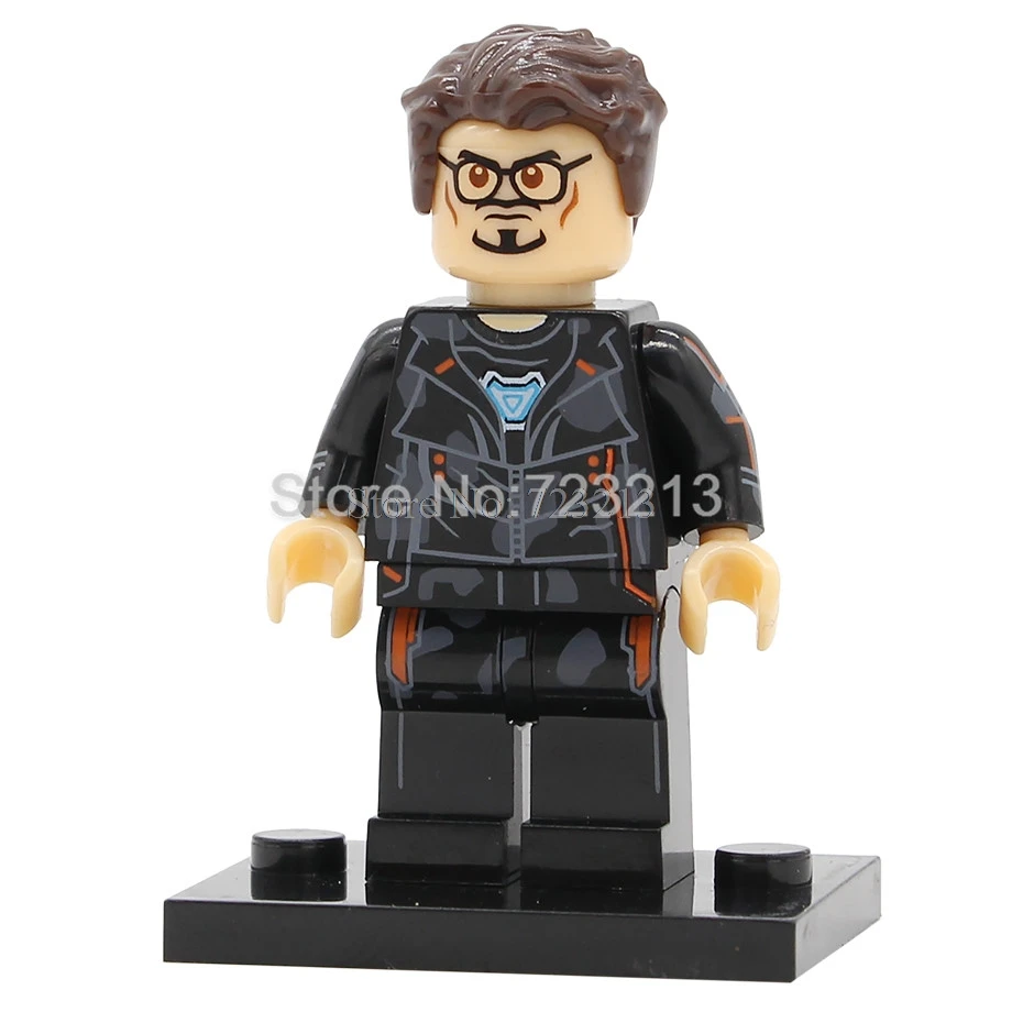 Iron Man Одиночные супер герои Мстители танос Коллекционная Фигурка Starhawk Ayo Vision Okoye Kraglin строительные блоки наборы модели кирпичные игрушки - Цвет: Iron Man