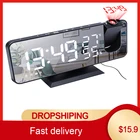 СВЕТОДИОДНЫЙ цифровой проекционный будильник, часы, настольные электронные часы, USB будильник, FM-радио, функция потолочного проектора времени