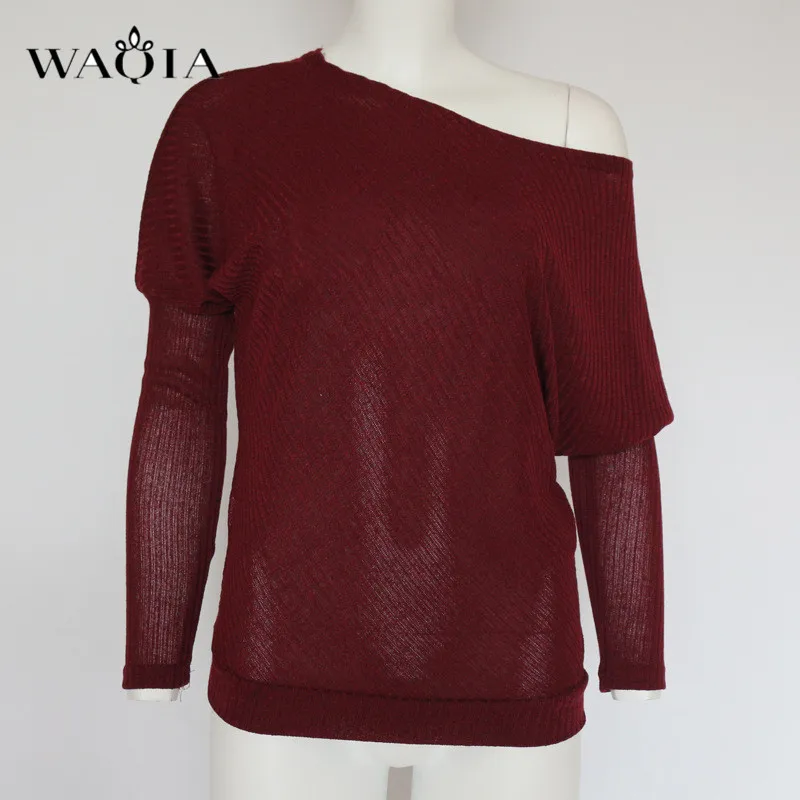 Женский трикотажный свитер сексуальный пуловер с рукавами летучая мышь джемпер