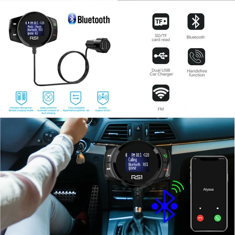 Беспроводной Bluetooth USB автомобильный комплект lcd SD fm-передатчик MP3-плеер Магнитный Громкая связь автомобильный комплект радио аудио адаптер